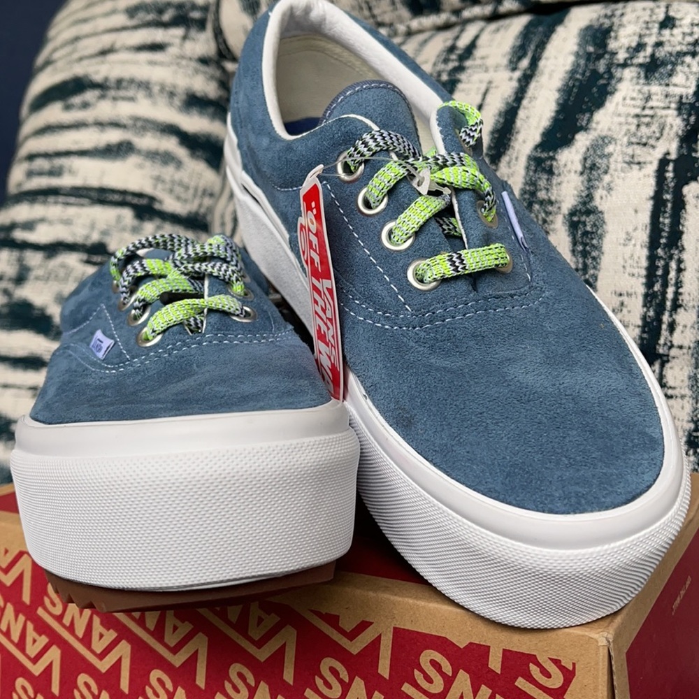 Vans Era Stacked Multi Lace Cementbl True White Mens Platforms - Picture 8 of 16